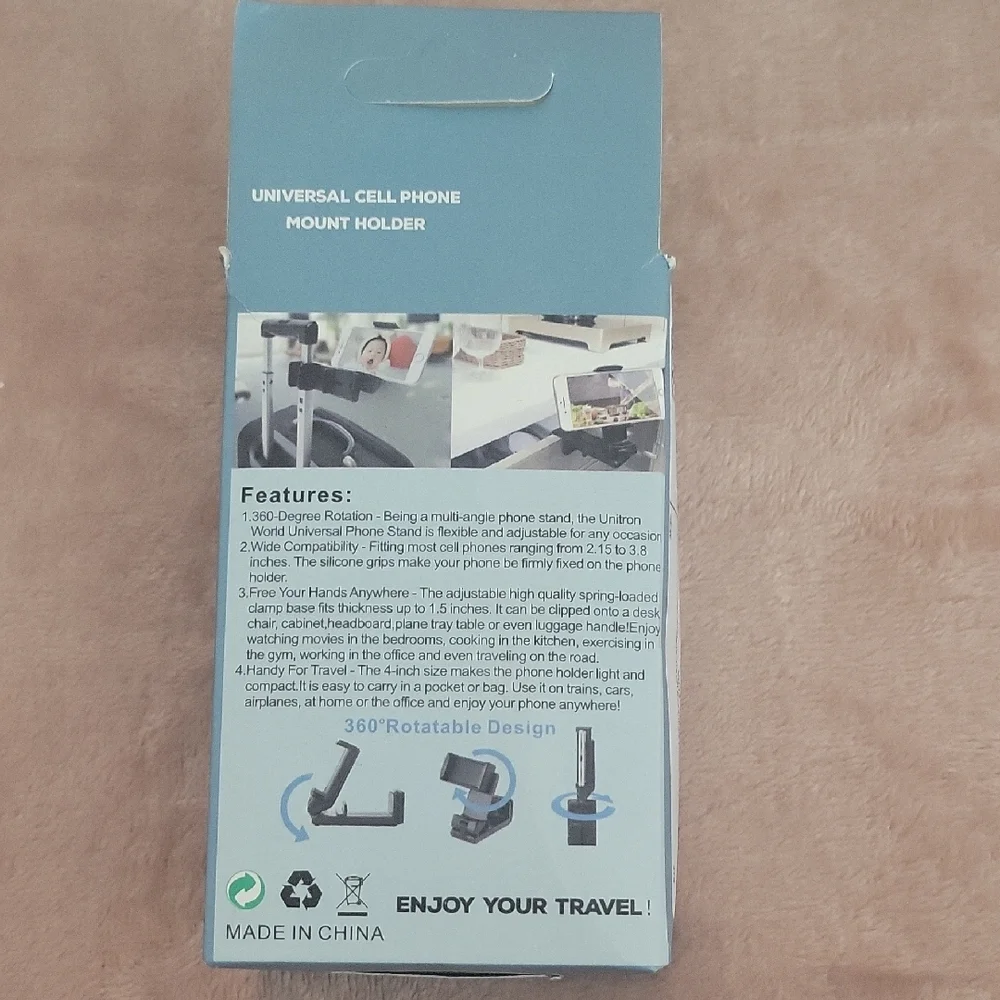 Universal Cell Phone Mount Holder - Black